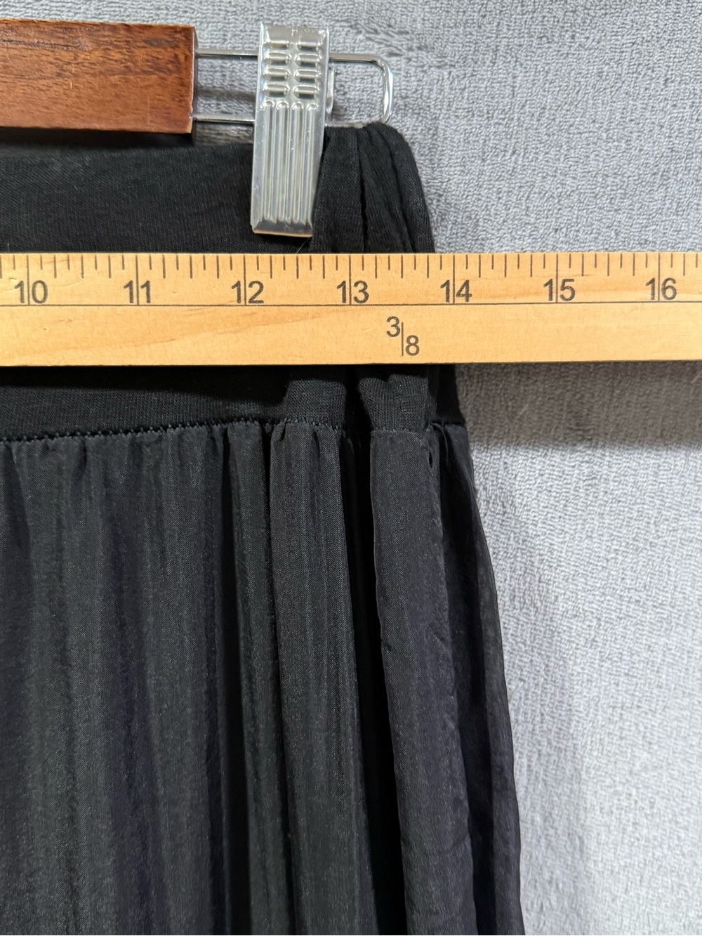 Tempo Paris Silk Lined Pants Black Side Slits Women’s Size M Resort Wear Boho - Picture 2 of 10